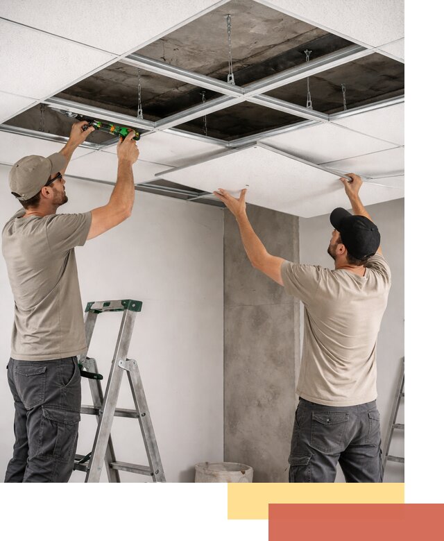 Монтаж потолка Армстронг под ключ в Саянске