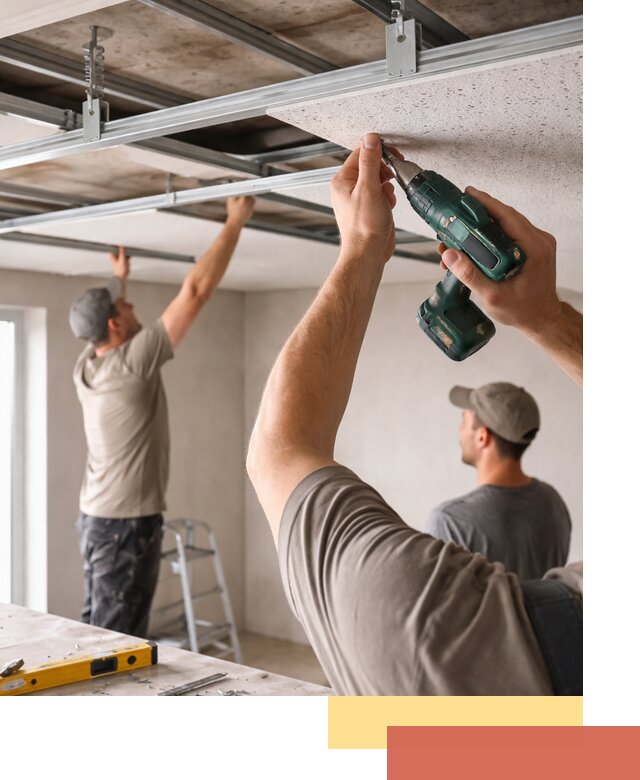 Монтаж акустического потолка в Саянске под ключ