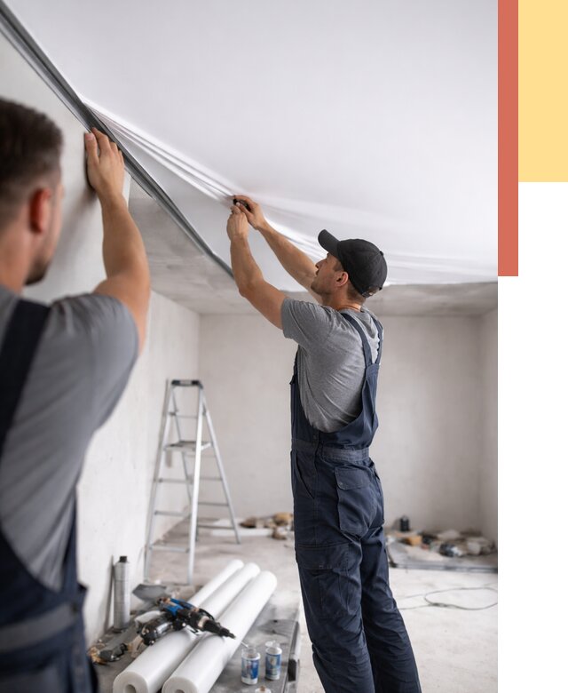 Монтаж матового натяжного потолка в Саянске от 4578 руб./м² — быстро и недорого | ОТДЕЛОЧНИК-Сск