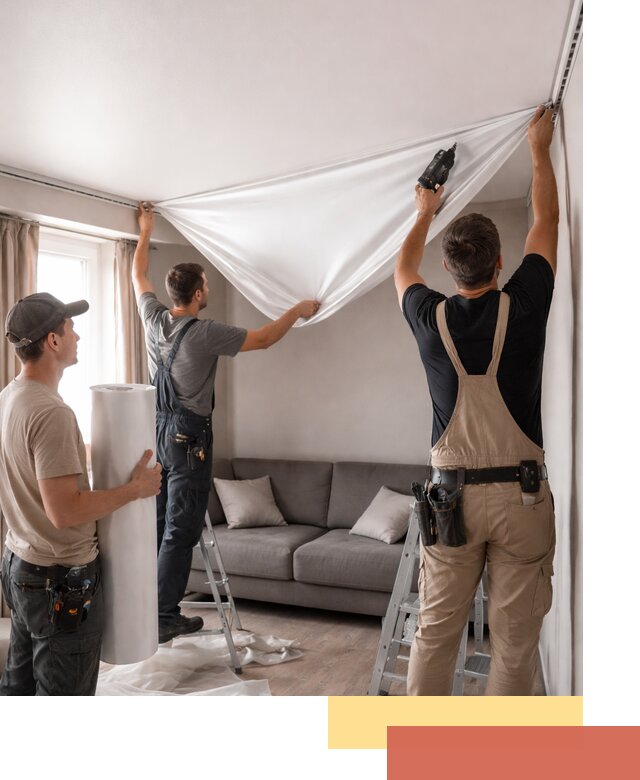 Монтаж сатинового натяжного потолка в Саянске качественно и быстро