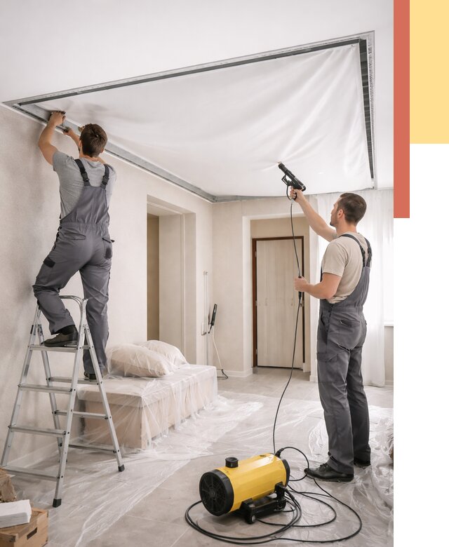 Монтаж натяжного потолка в прихожей в Саянске от 2696 руб. под ключ | ОТДЕЛОЧНИК-Сск