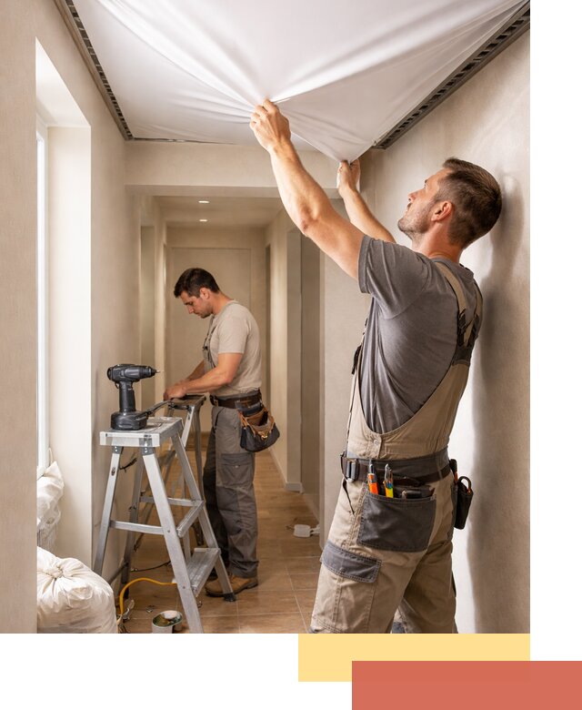 Монтаж натяжного потолка в прихожей в Саянске