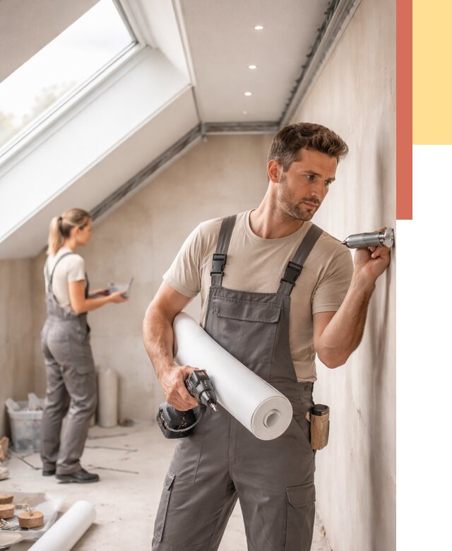 Монтаж натяжного потолка на мансарде в Саянске от 3561 руб. | ОТДЕЛОЧНИК-Сск