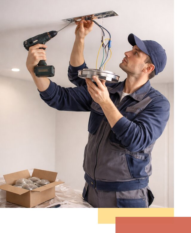 Установка люстры в натяжной потолок в Саянске