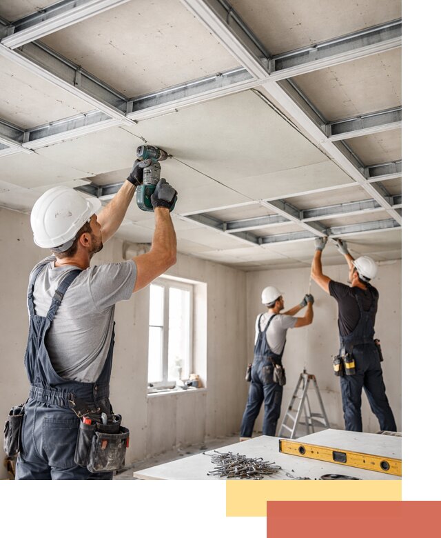 Кессонный потолок из гипсокартона под ключ в Саянске