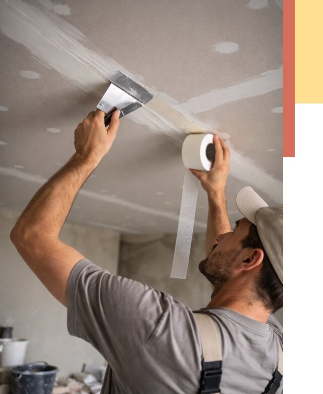 Обработка швов потолка ГКЛ в Саянске от 7631 руб. под ключ | ОТДЕЛОЧНИК-Сск