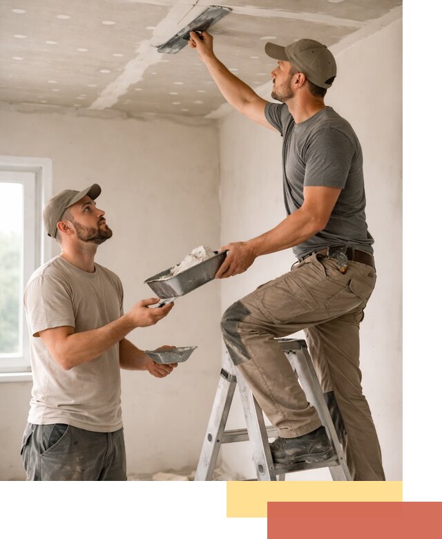 Шпаклевка потолка из гипсокартона в Саянске качественно и быстро