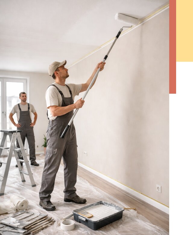 Покраска потолка из гипсокартона в Саянске от 4578 руб./м2 — услуги под ключ | ОТДЕЛОЧНИК-Сск