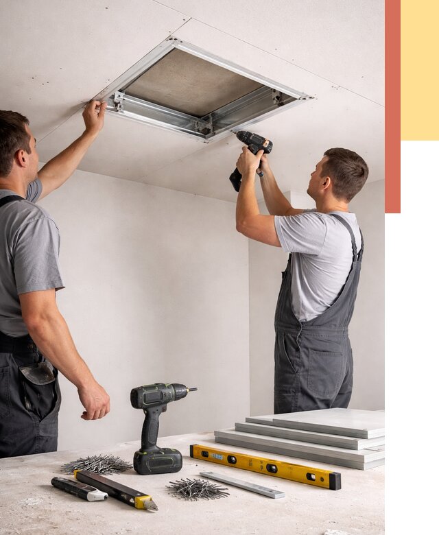 Установка люка в потолок ГКЛ в Саянске от 2544 руб. под ключ | ОТДЕЛОЧНИК-Сск