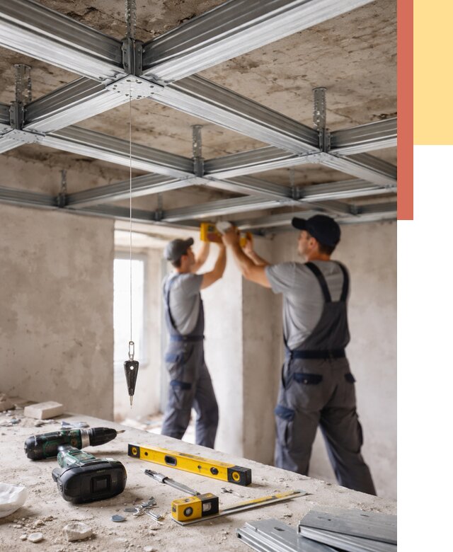 Монтаж каркаса потолка из профиля в Саянске от 4578 руб. — услуги ОТДЕЛОЧНИК-Сск