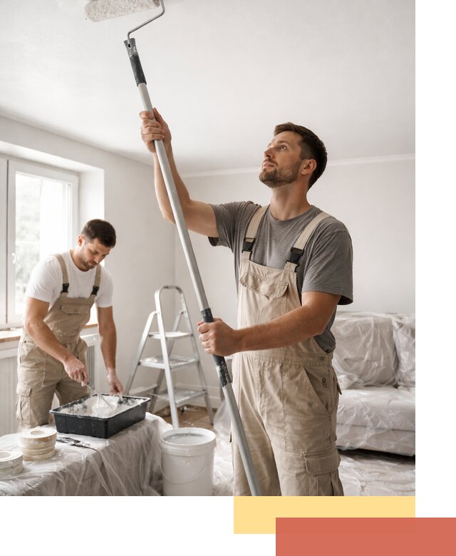 Покраска потолка водоэмульсионной краской в Саянске