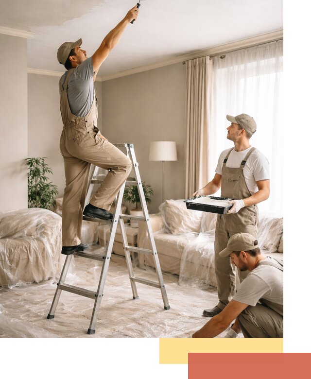 Покраска потолков акриловой краской в Саянске качественно и быстро