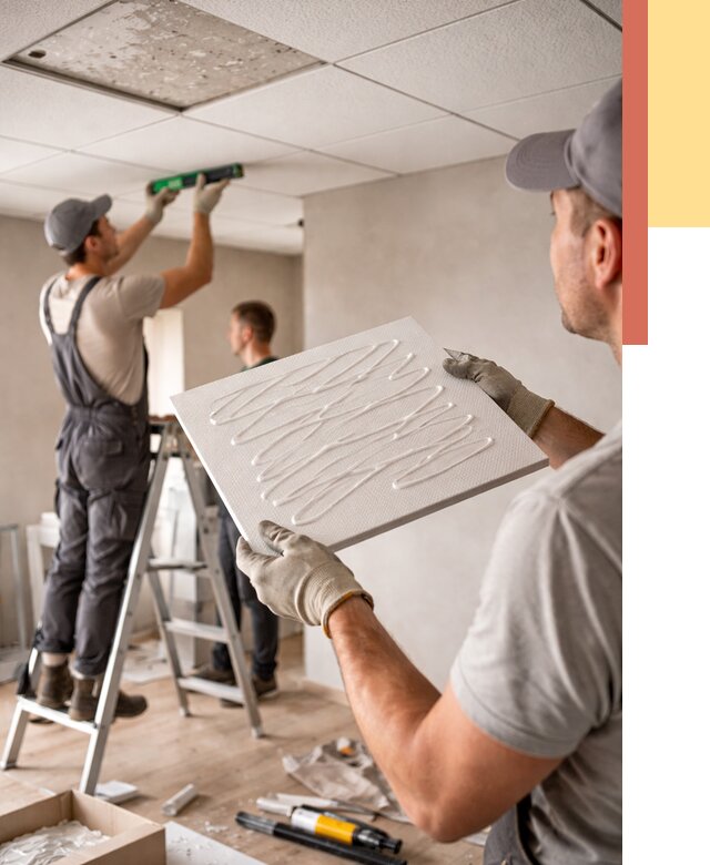 Монтаж потолочной плитки в Саянске от 4578 руб. — быстро и недорого | ОТДЕЛОЧНИК-Сск