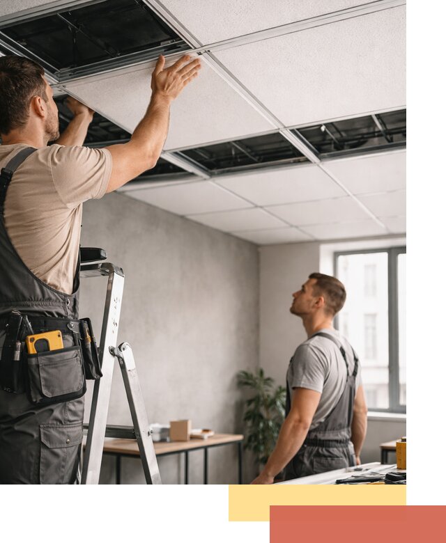 Монтаж потолочной плитки в Саянске качественно и в срок