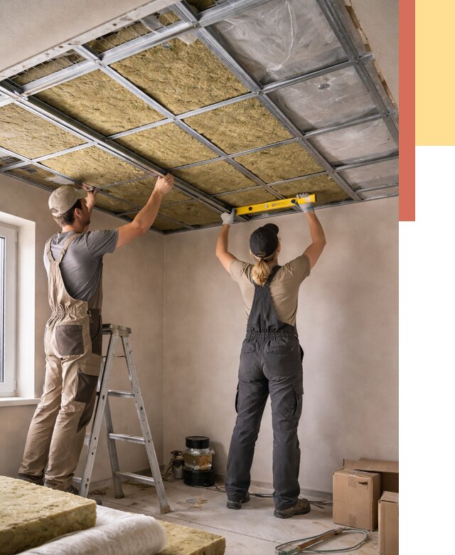 Шумоизоляция потолка в Саянске от 1272 руб. под ключ — услуги ОТДЕЛОЧНИК-Сск