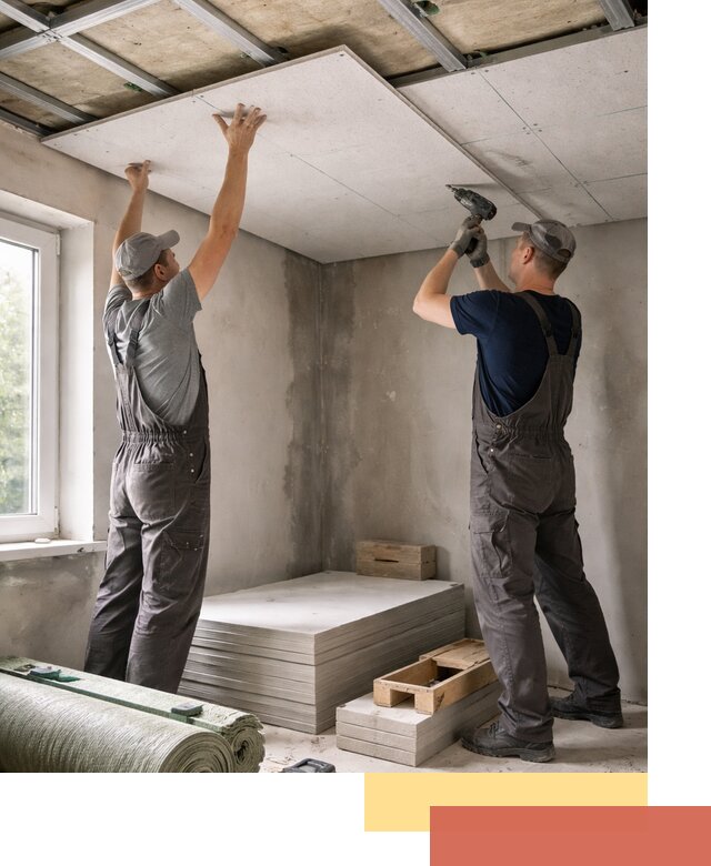 Шумоизоляция потолка панелями ЗИПС в Саянске